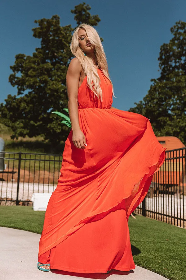 A Forever Kind Of Love Maxi In Tangerine