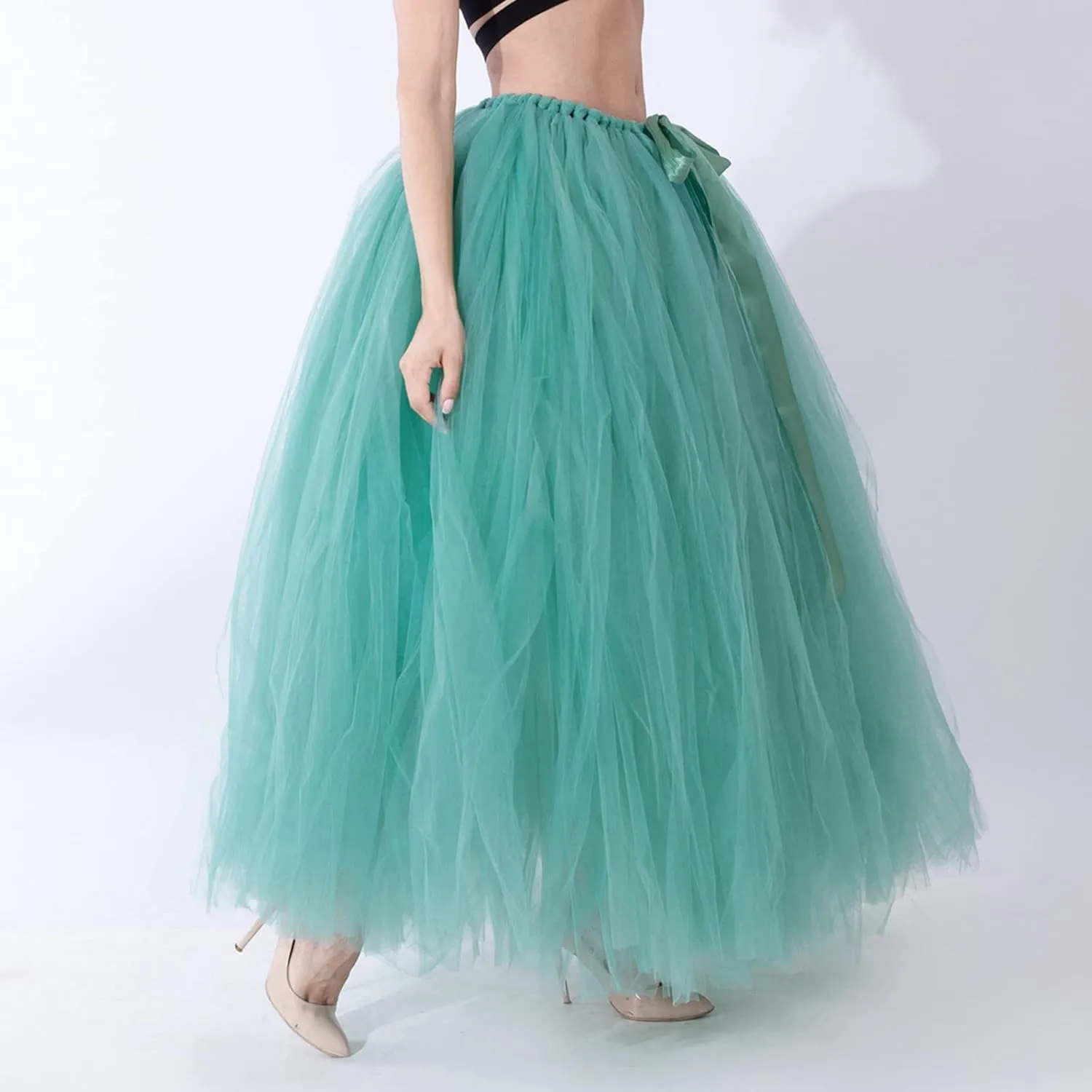 Adult Tutus Skirt for Women Women Fashion Skirts Tulle Tutu Long Skirt Tulle High Waist Skirt Wedding Midi