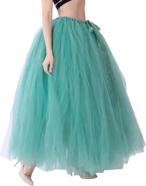 Adult Tutus Skirt for Women Women Fashion Skirts Tulle Tutu Long Skirt Tulle High Waist Skirt Wedding Midi