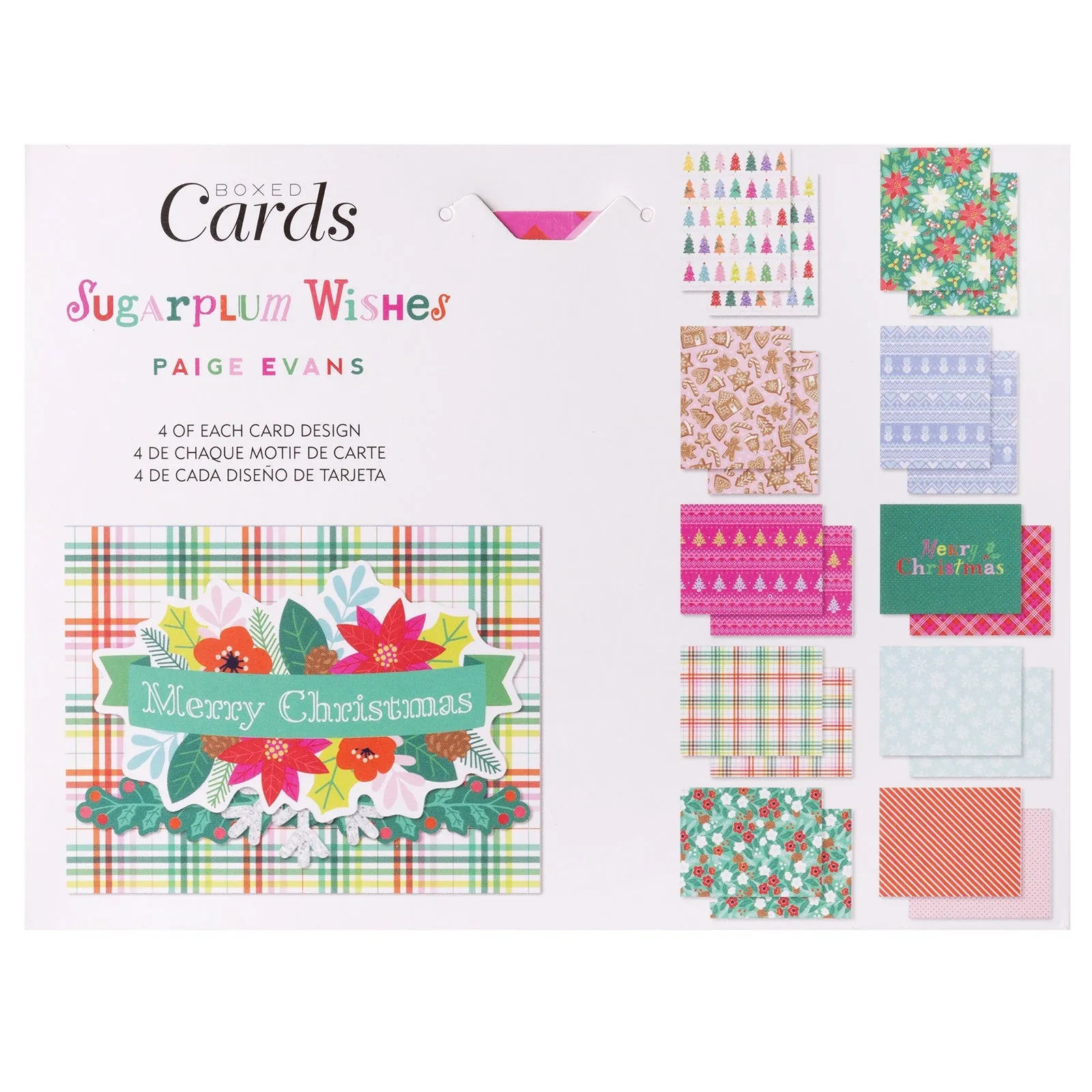 American Crafts A2 Cards W/Envelopes (4.375"X5.75") 40/Box-Paige Evans Sugarplum Wishes