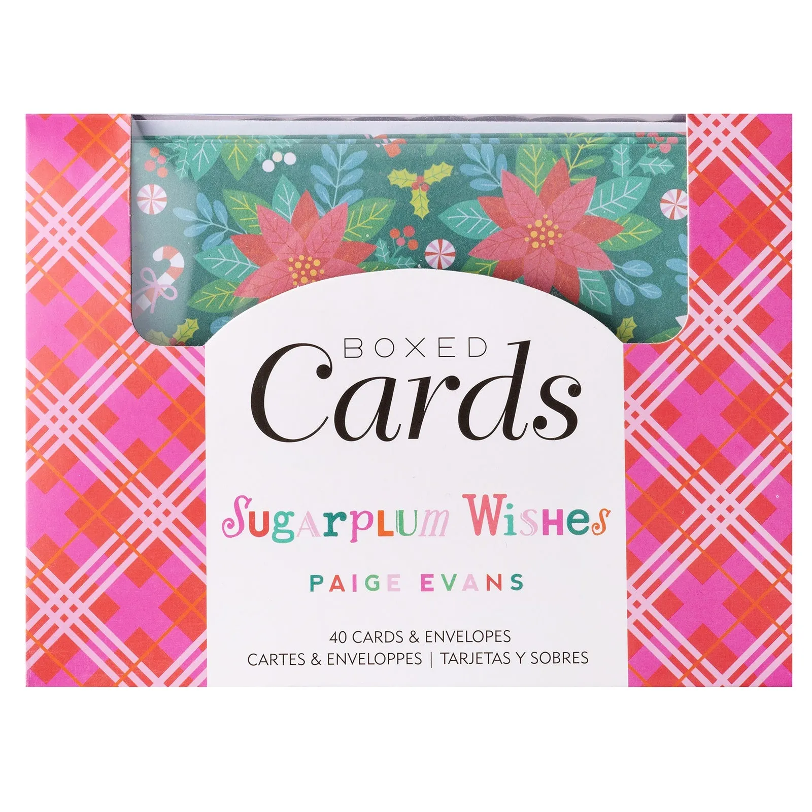 American Crafts A2 Cards W/Envelopes (4.375"X5.75") 40/Box-Paige Evans Sugarplum Wishes