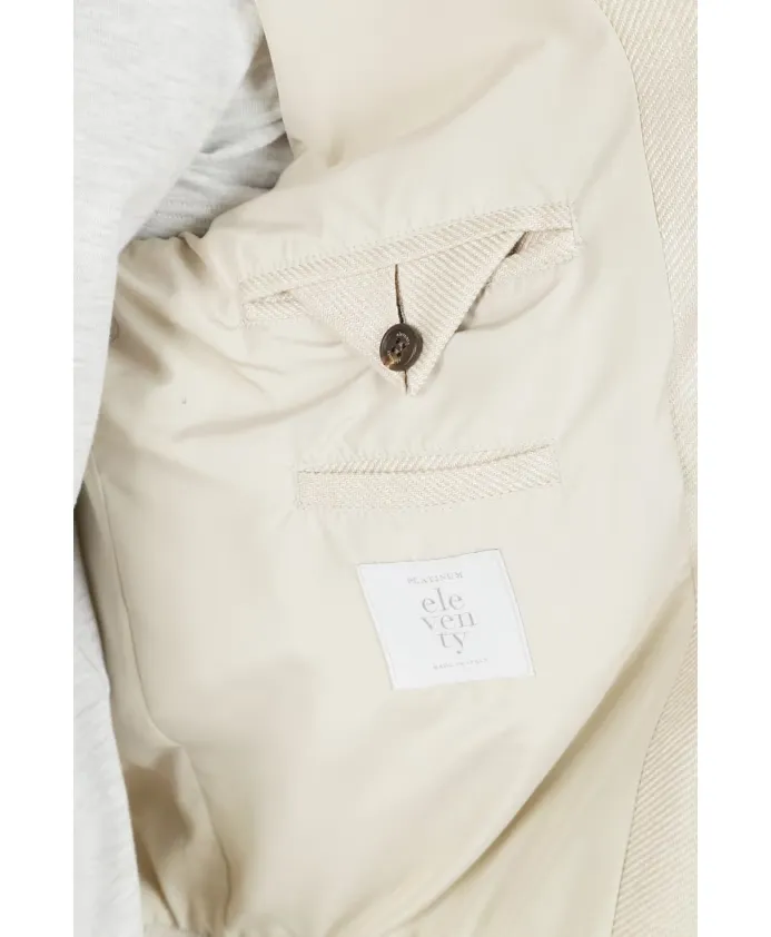 Bimaterial Bomber Jacket