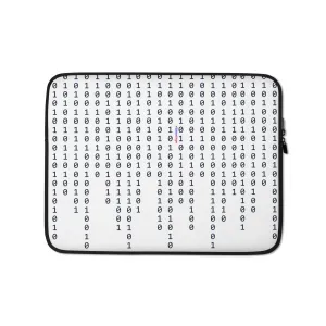 Binary Code Ones and Zeros, Matrix, CALMNESS DESIGNS,  Creative Designer's,  Laptop Sleeve