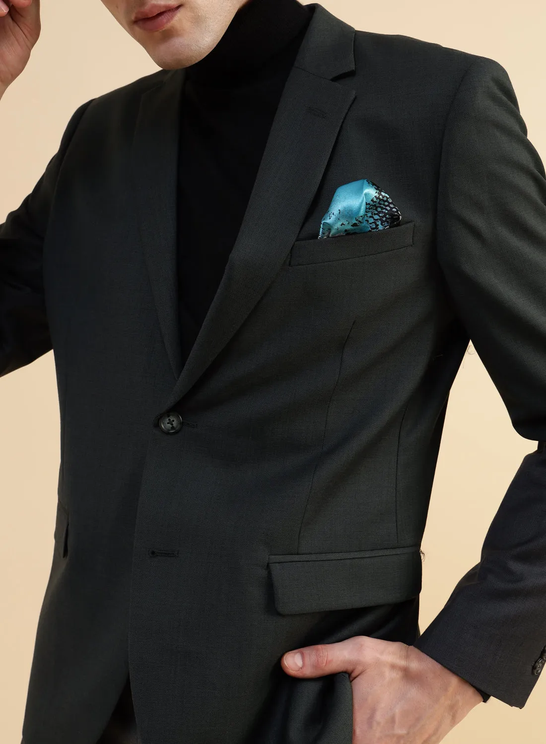 Black Poly wool Jacket