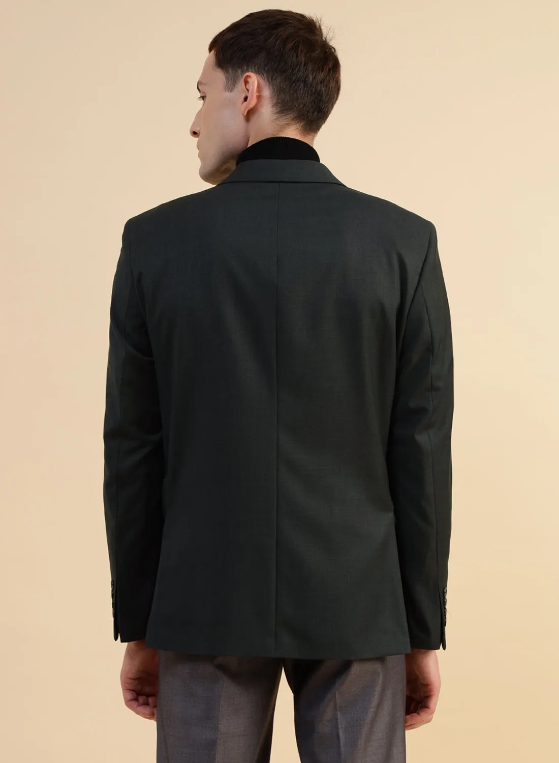 Black Poly wool Jacket