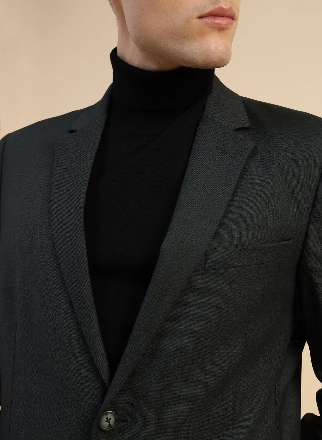 Black Poly wool Jacket