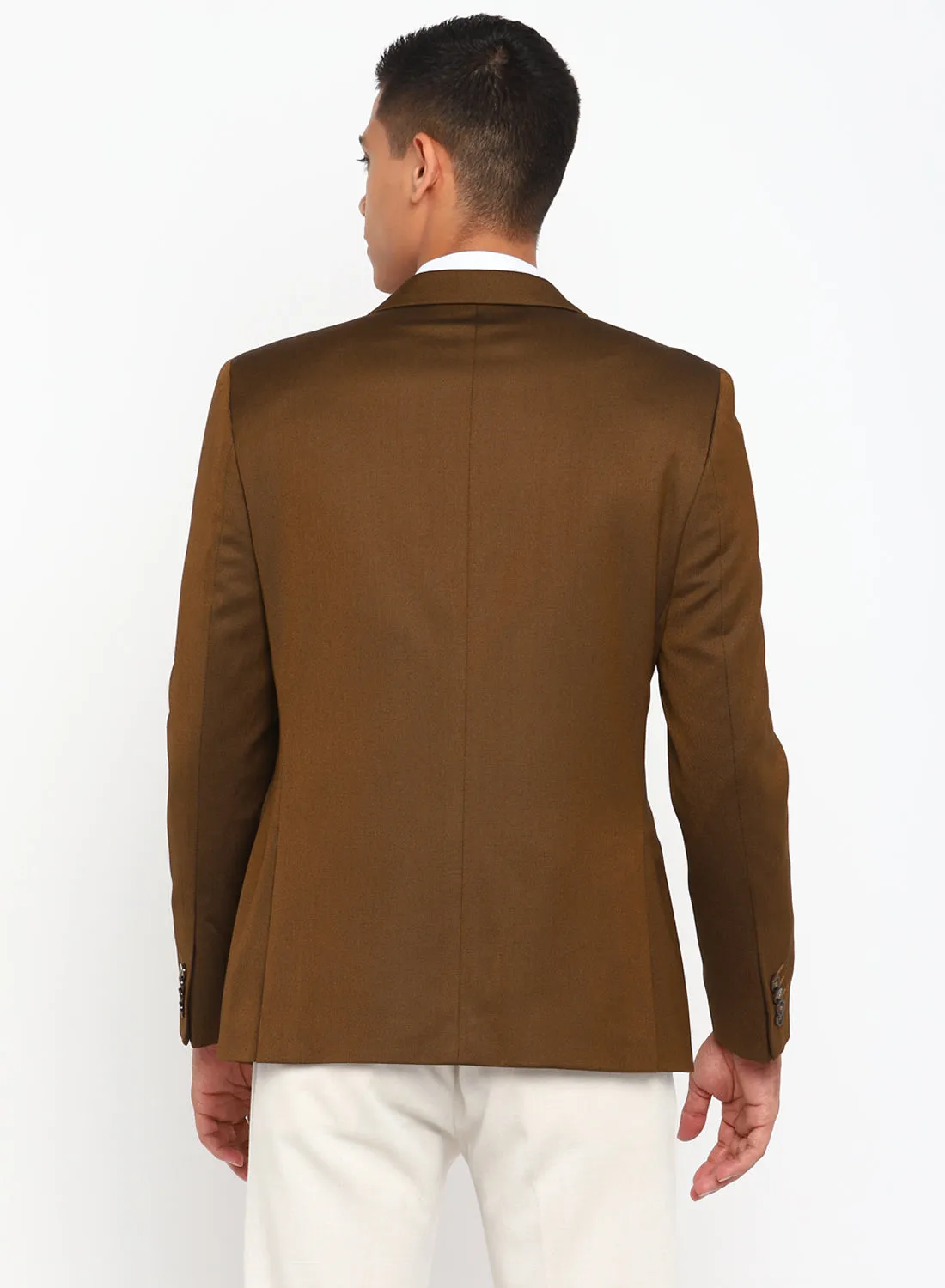 Brown Birds Eye Notch Color Formal Jacket