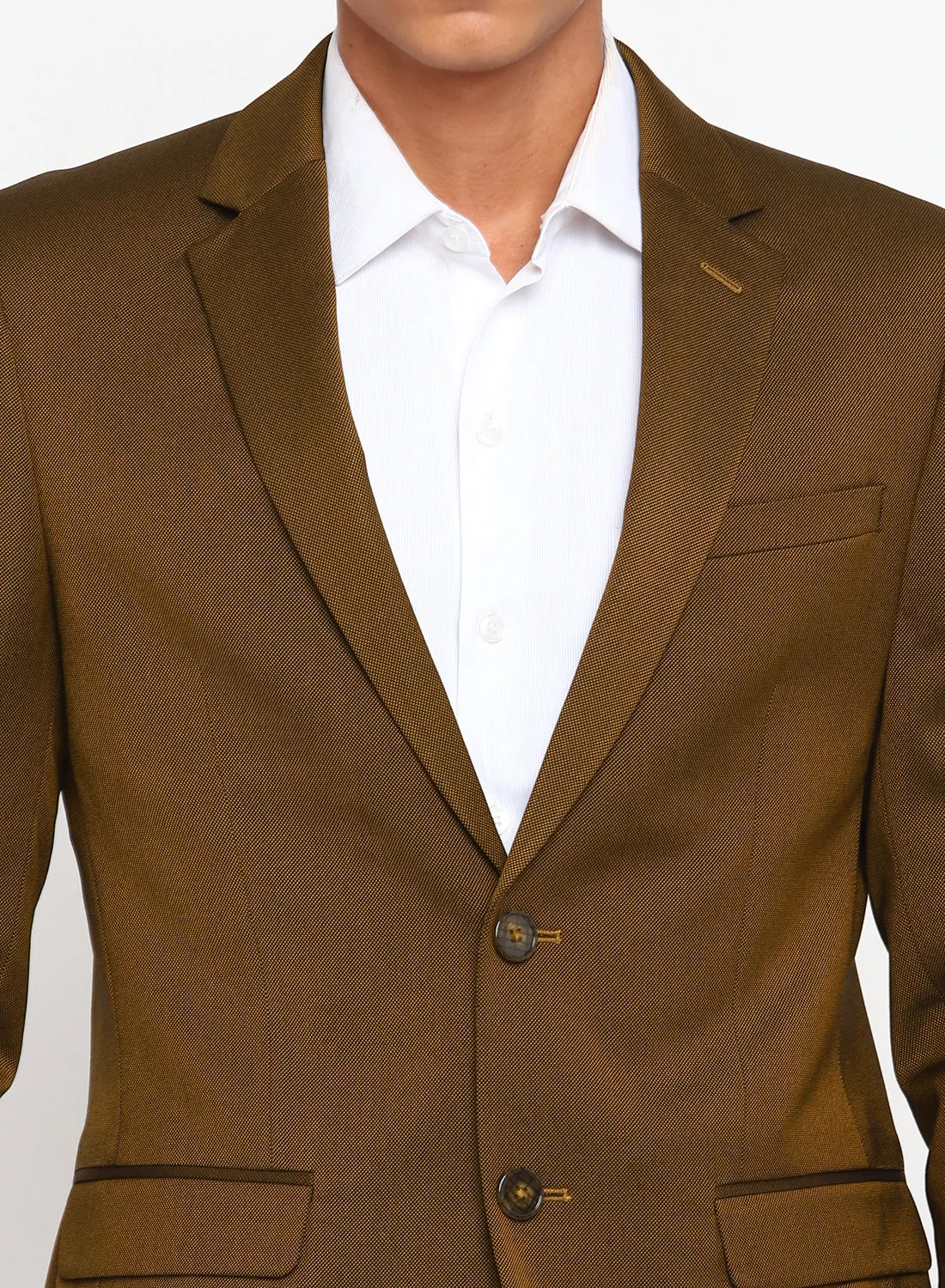 Brown Birds Eye Notch Color Formal Jacket