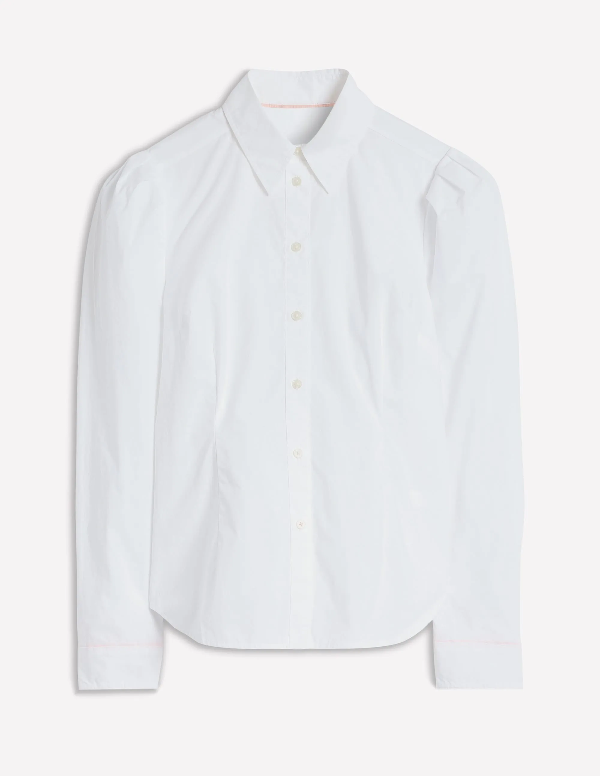 Cara Stretch Cotton Shirt-White
