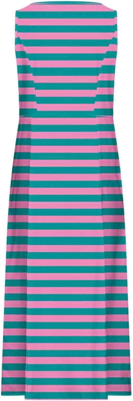 casual dresses for women summer sleeveless striped flowy ruffle dress long tshirt dress with pockets beach sundress