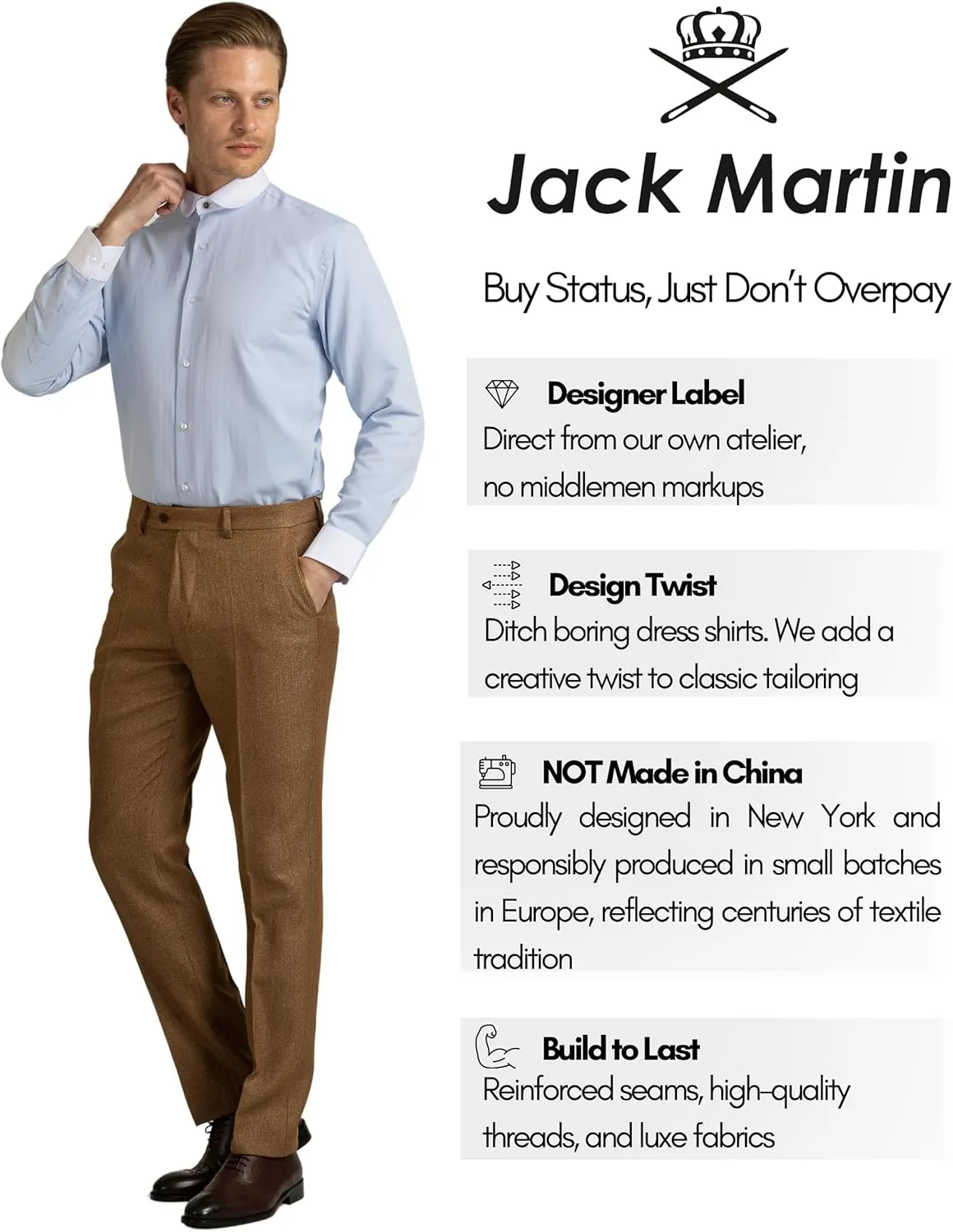 Club Collar Shirts for Men | Mens Long Sleeve Dress Casual Stylish & Formal Button Up Shirts in 1920s Style
