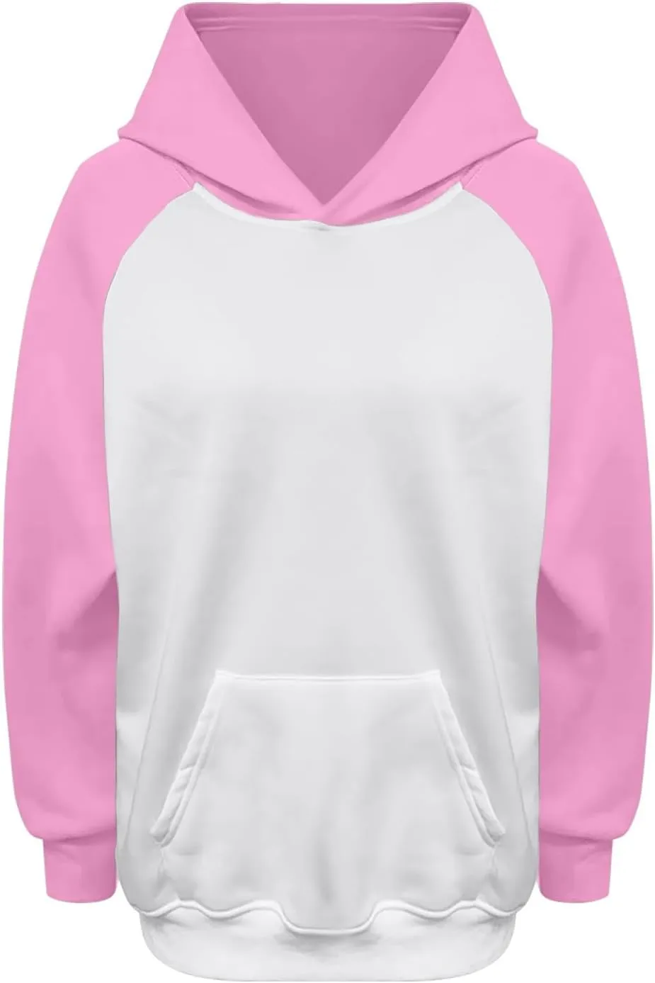 Color Block Hoodies for Women Trendy Oversized Raglan Sweatshirts Lightweight Fleece Cute Hoodies with Pockets