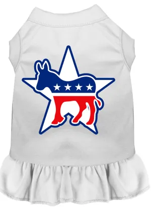 Democrat Screen Print Dress White Xxxl