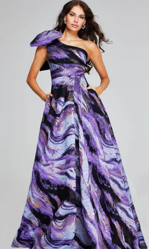 Jovani 40695 - One-Shoulder A-Line Prom Gown