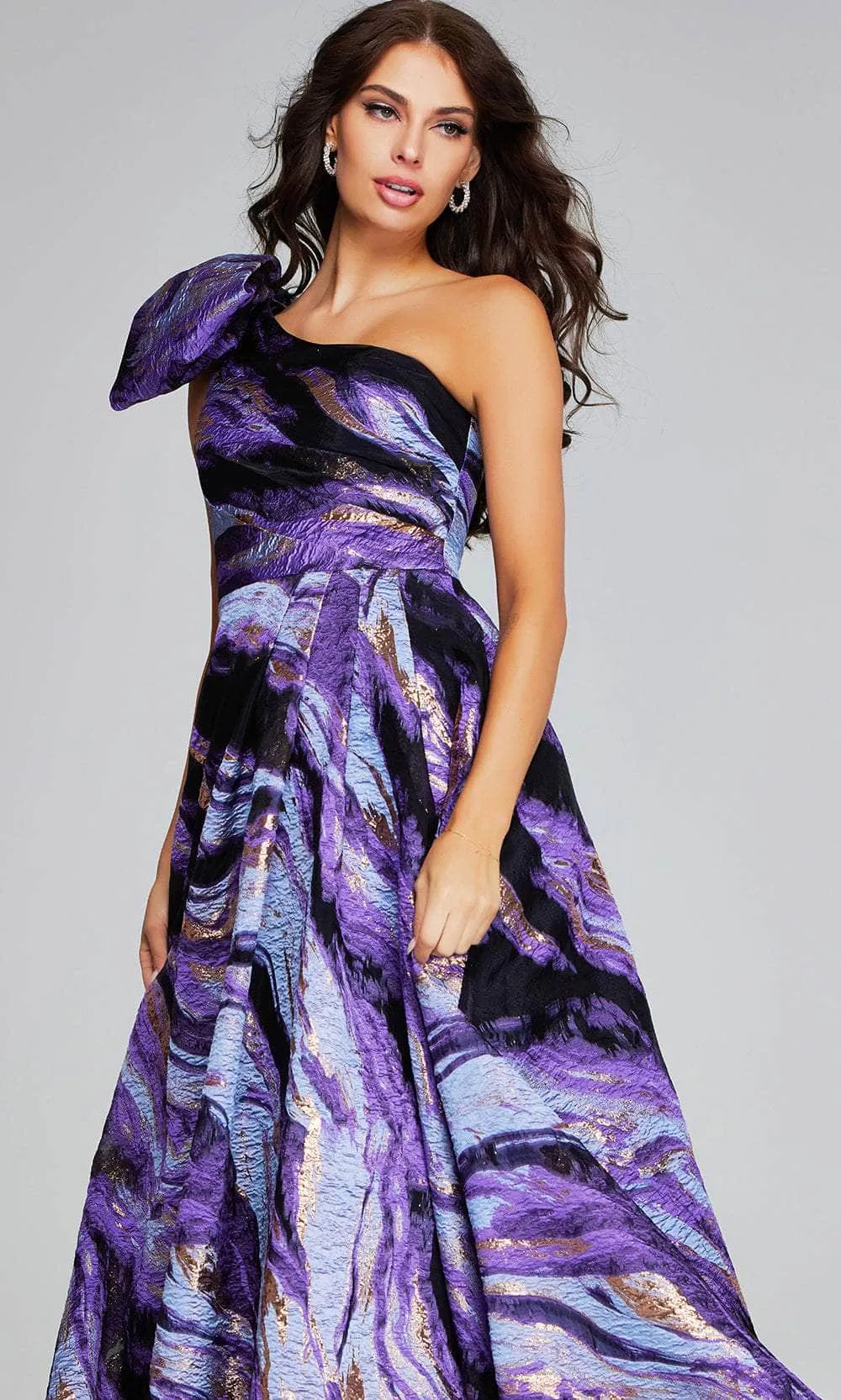 Jovani 40695 - One-Shoulder A-Line Prom Gown