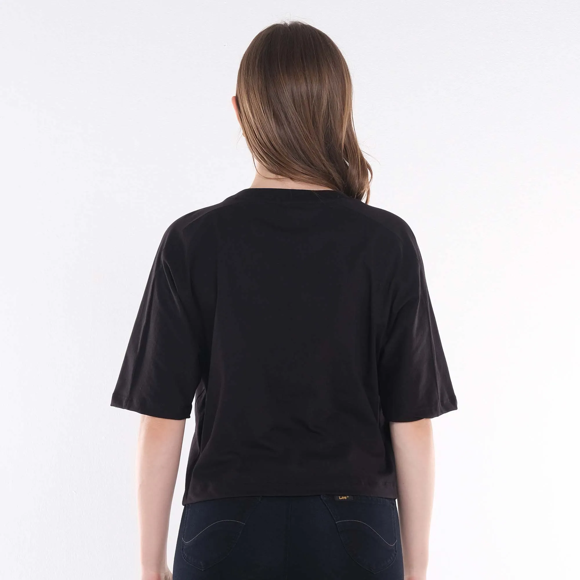 LEE WOMENS DUAL COLOR PRINT CROP TOP
