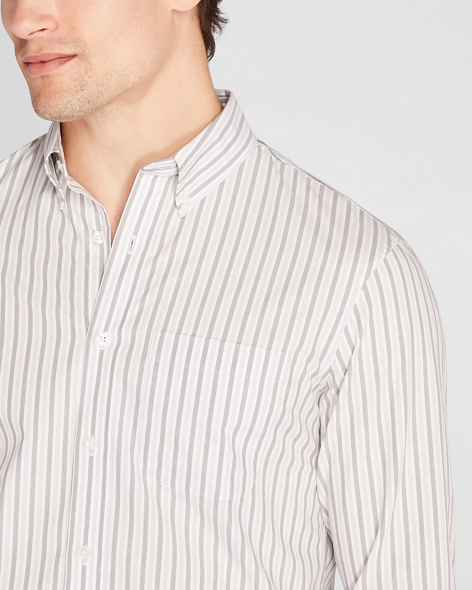 Long Sleeve Multi Stripe Poplin Shirt