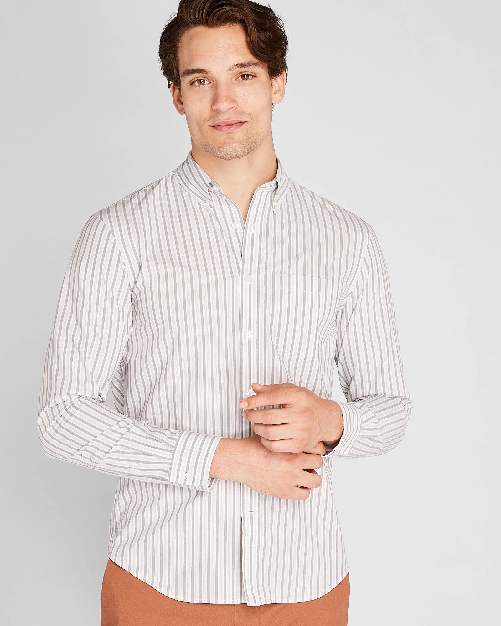 Long Sleeve Multi Stripe Poplin Shirt