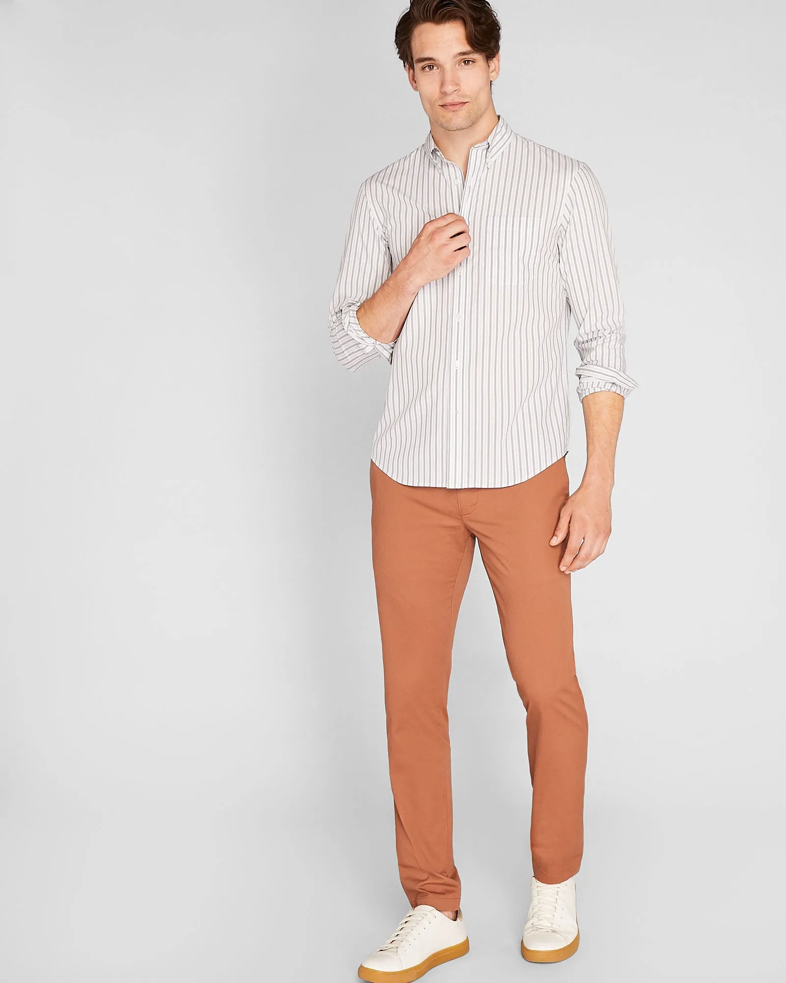 Long Sleeve Multi Stripe Poplin Shirt
