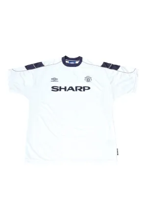 Manchester United Third Football Shirt '99-'00 Sharp Size XL Vapa Tech White