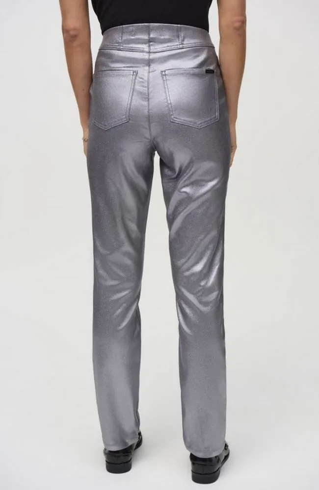 Metallic Coat Slim Denim Pant