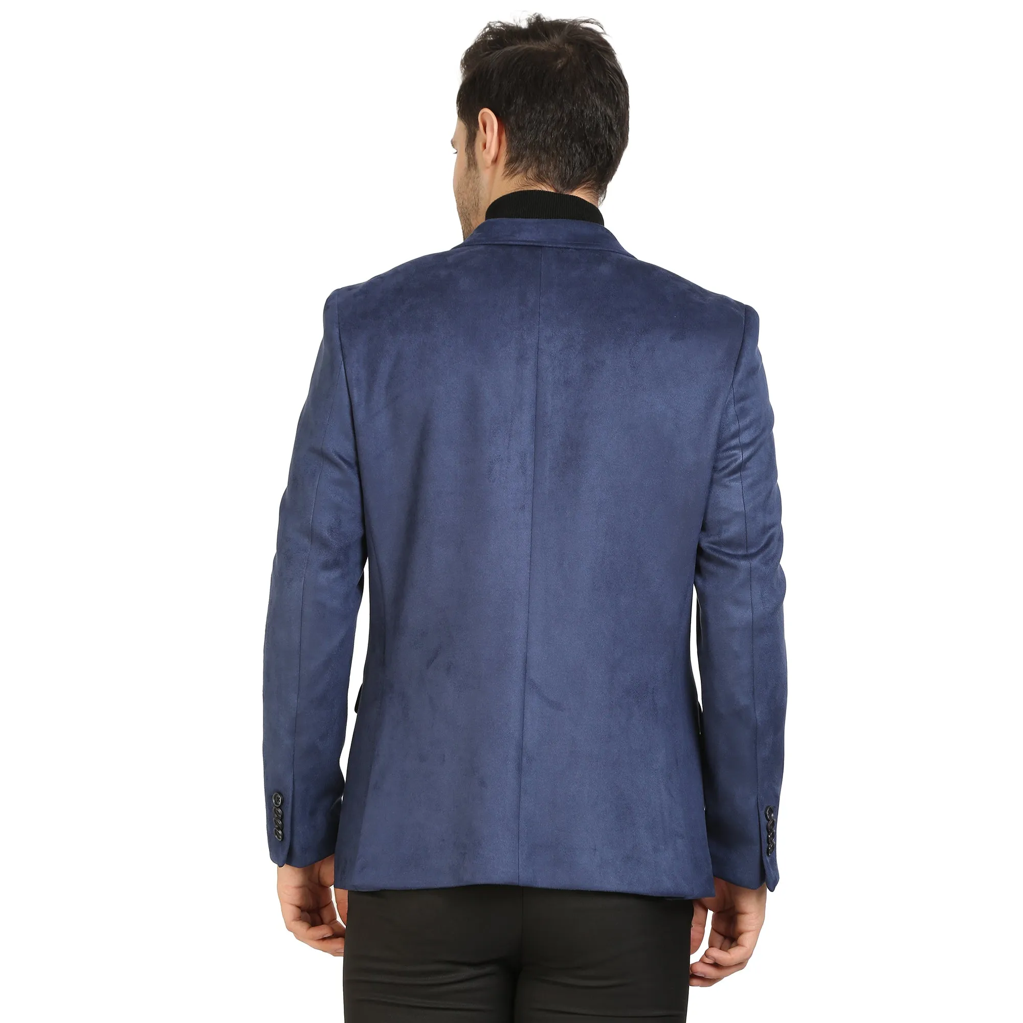 Navy Blue Suede Jacket