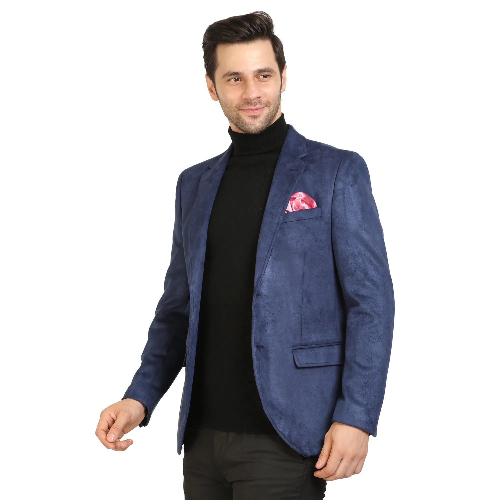 Navy Blue Suede Jacket