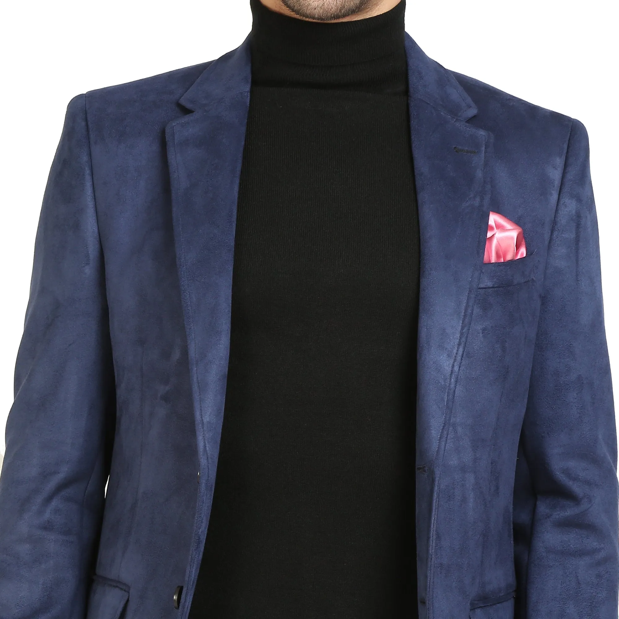 Navy Blue Suede Jacket