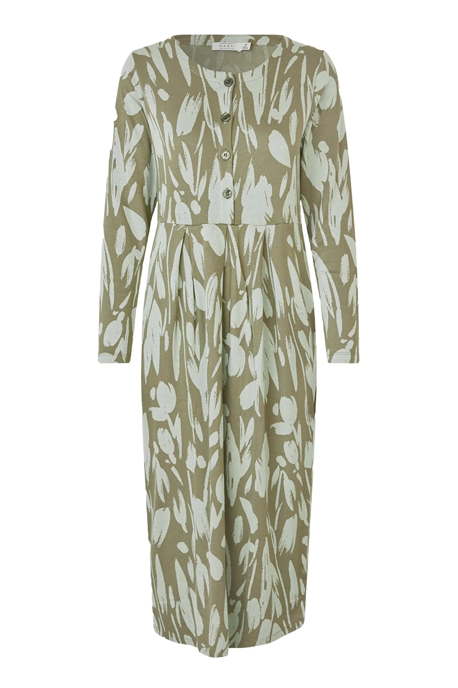Nilana Printed Jersey Midi Dress - Frosty Green