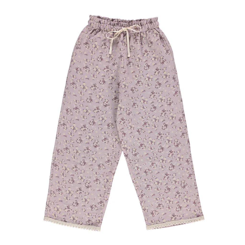 Pants Claudia Flower Lilac Floral