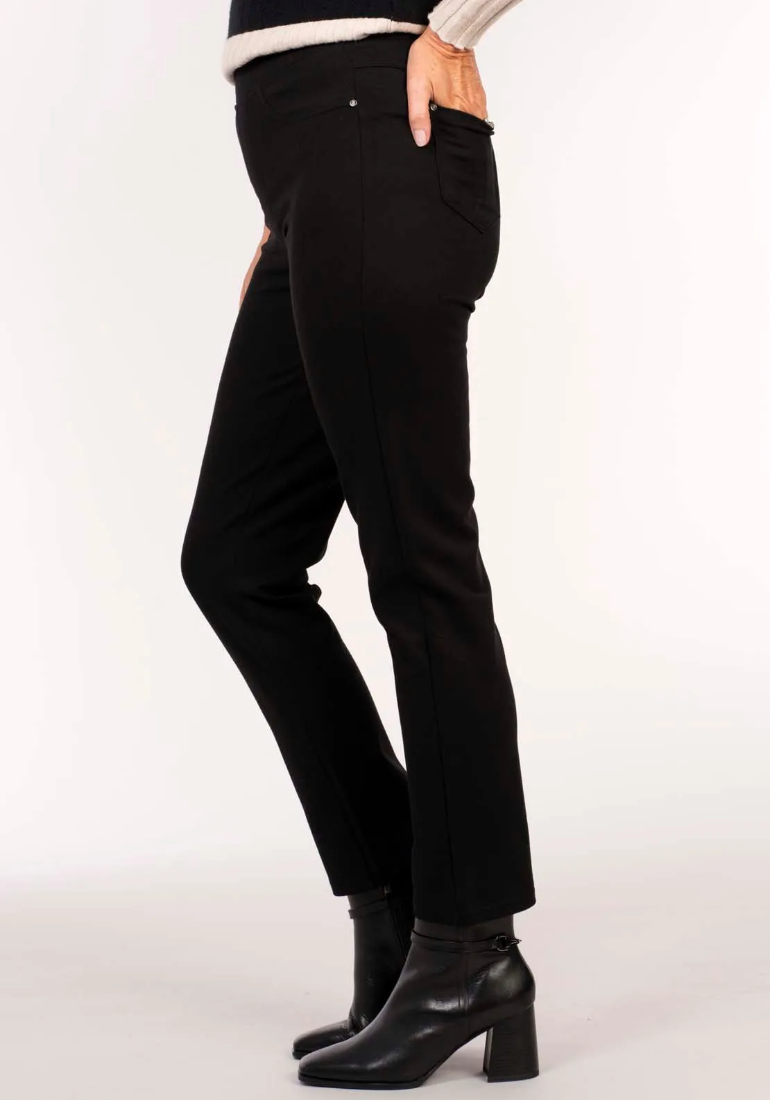 Regular Straight Ponte - Black