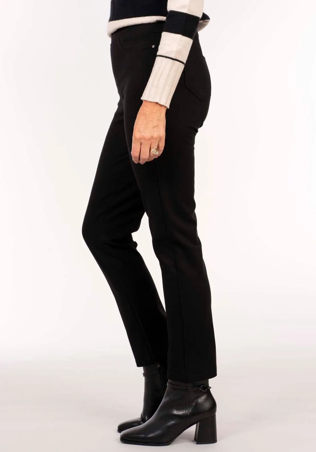 Regular Straight Ponte - Black