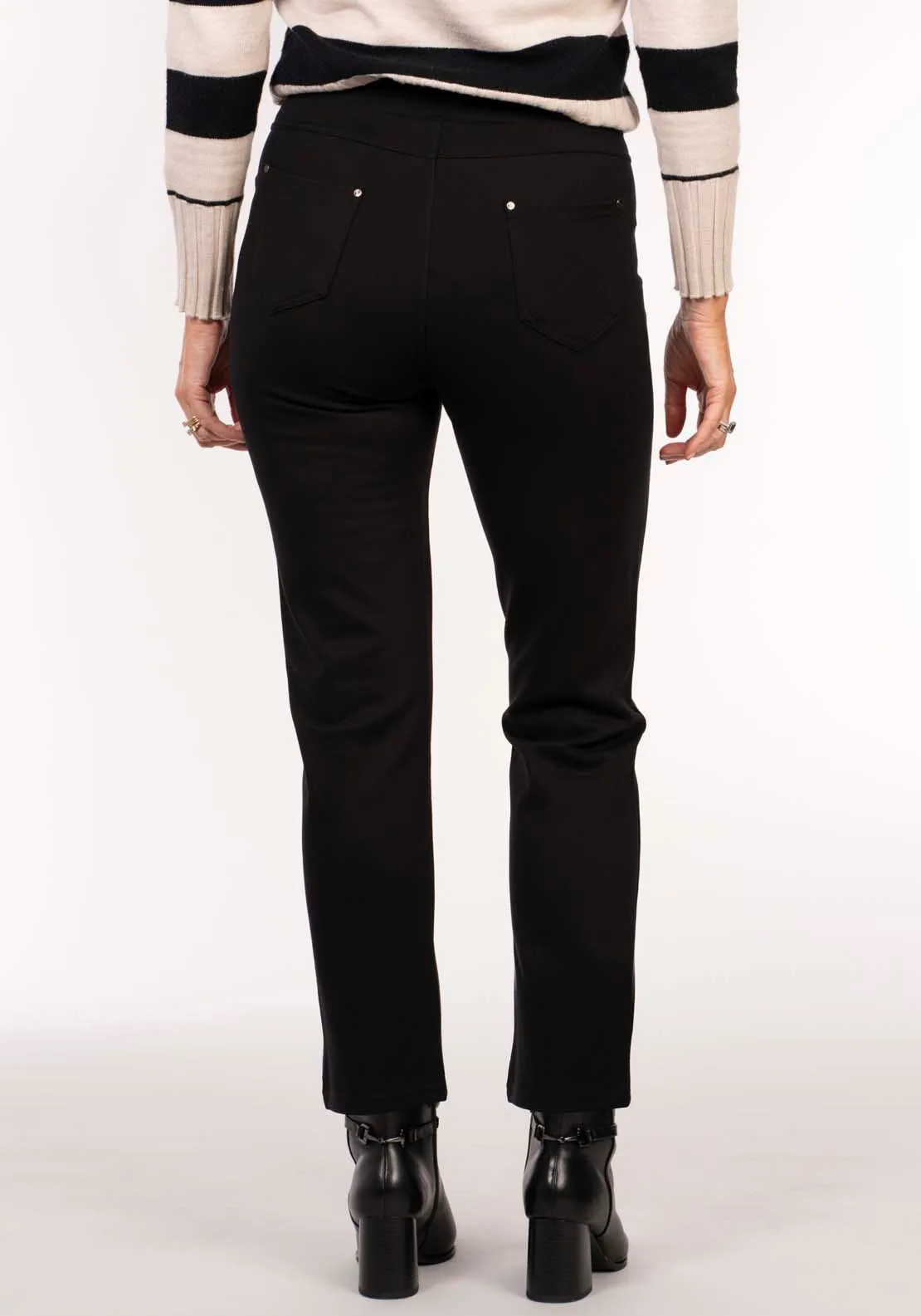Regular Straight Ponte - Black