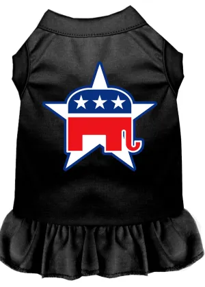 Republican Screen Print Dress Black Xxxl