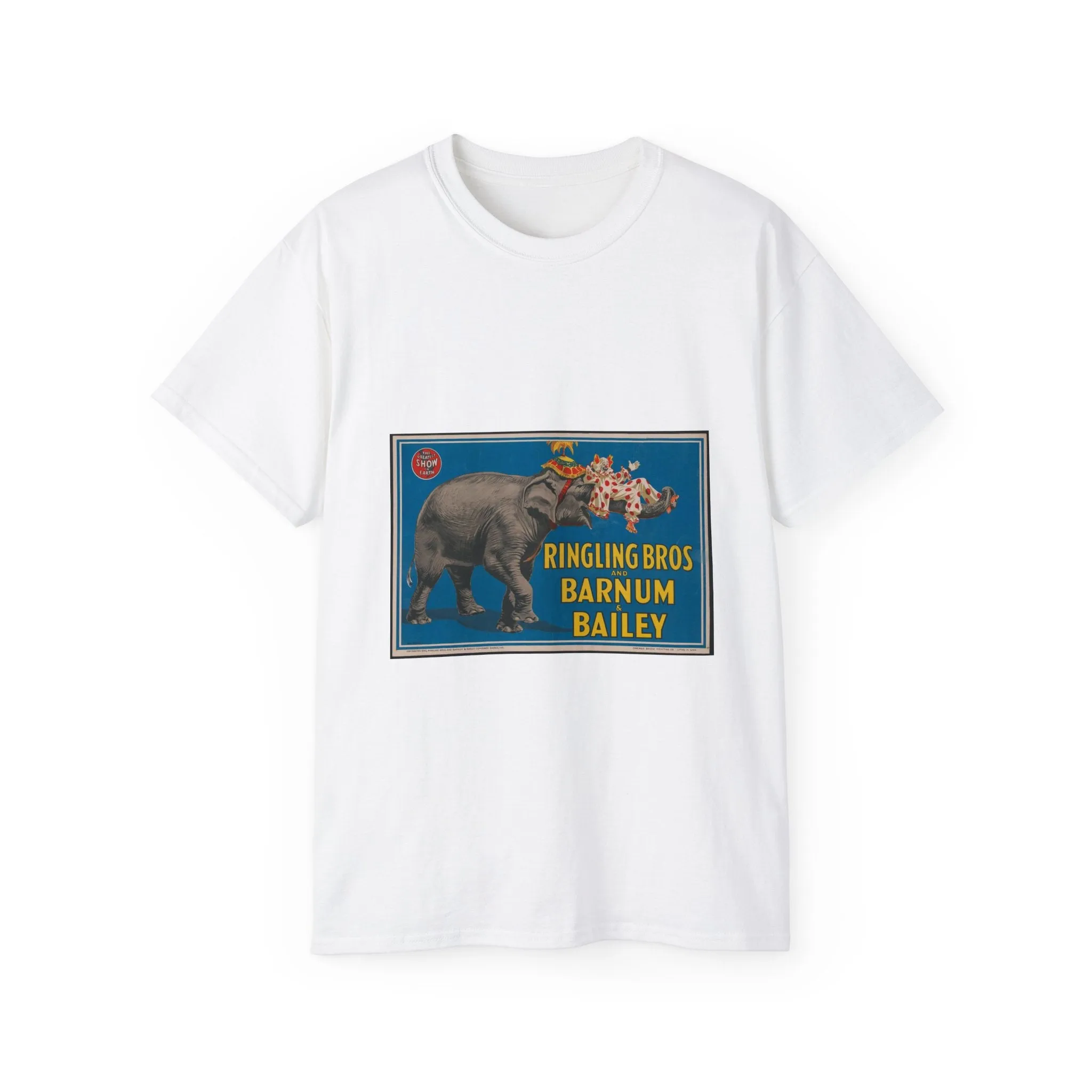 Ringling Bros. and Barnum & Bailey the greatest show on earth White T-Shirt Gildan 2000 Cotton Unisex