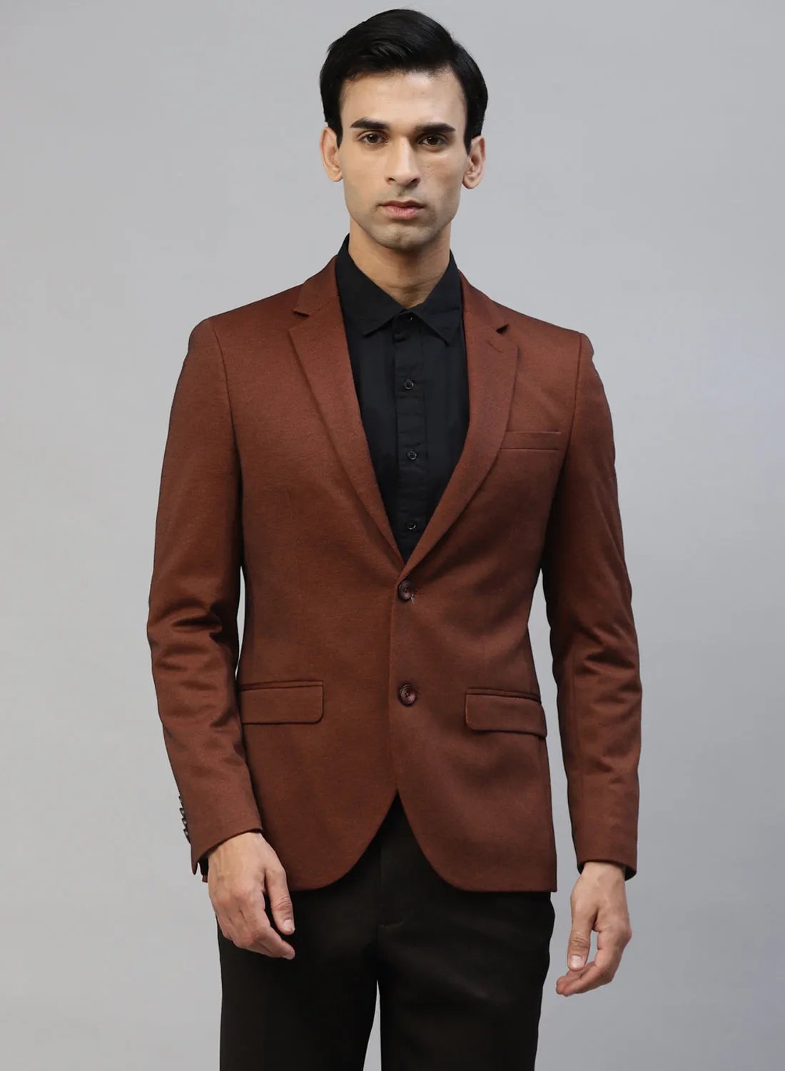 Rust Knit Uncrushable Solid Notch Jacket
