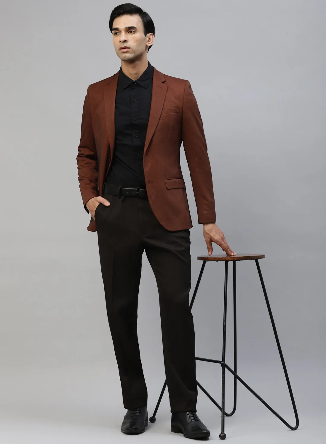 Rust Knit Uncrushable Solid Notch Jacket