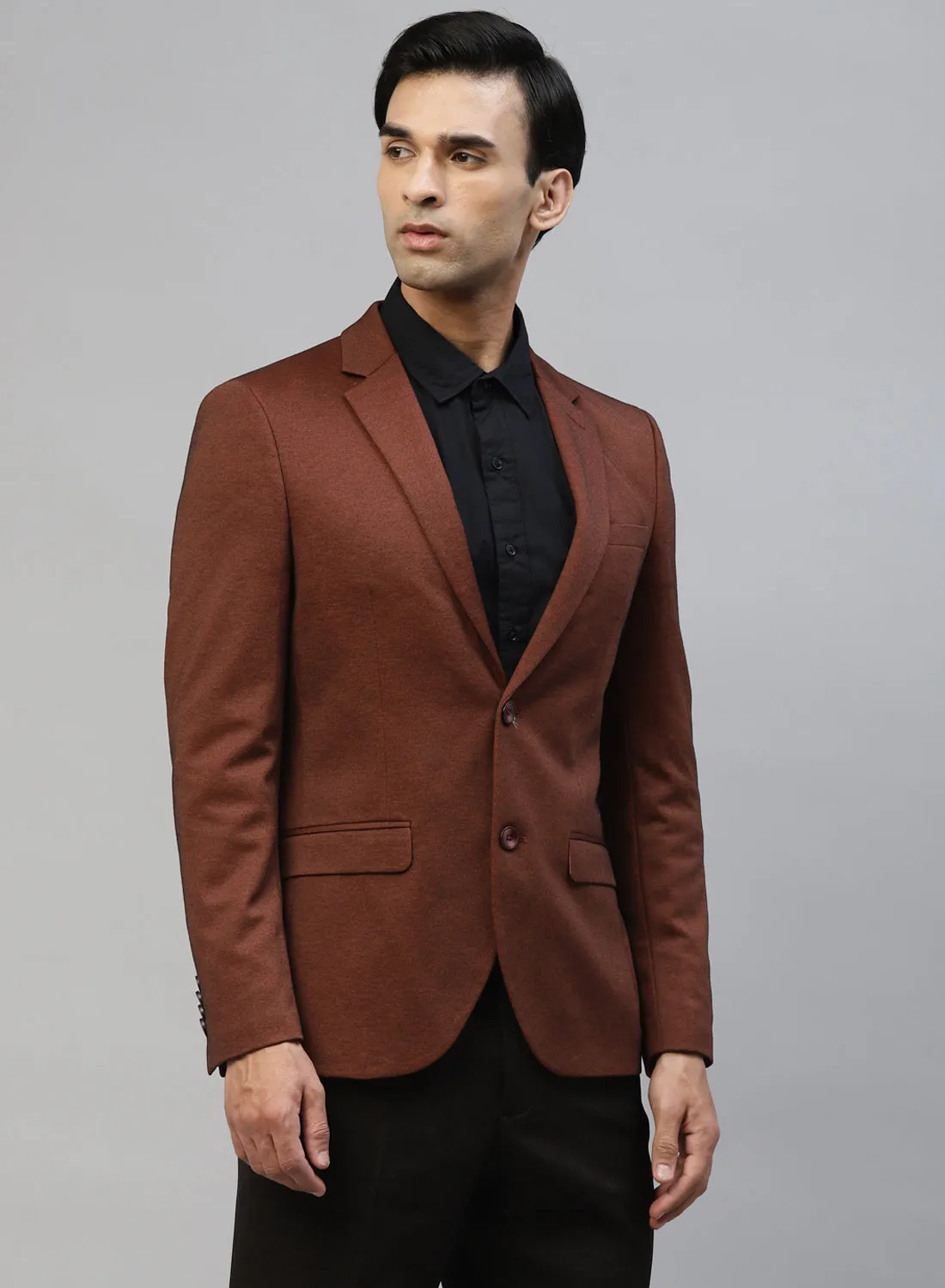 Rust Knit Uncrushable Solid Notch Jacket