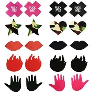 Sexy Satins Disposable Pasties Nipple Cover Sticker Lingerie Pasties (10pairs8)