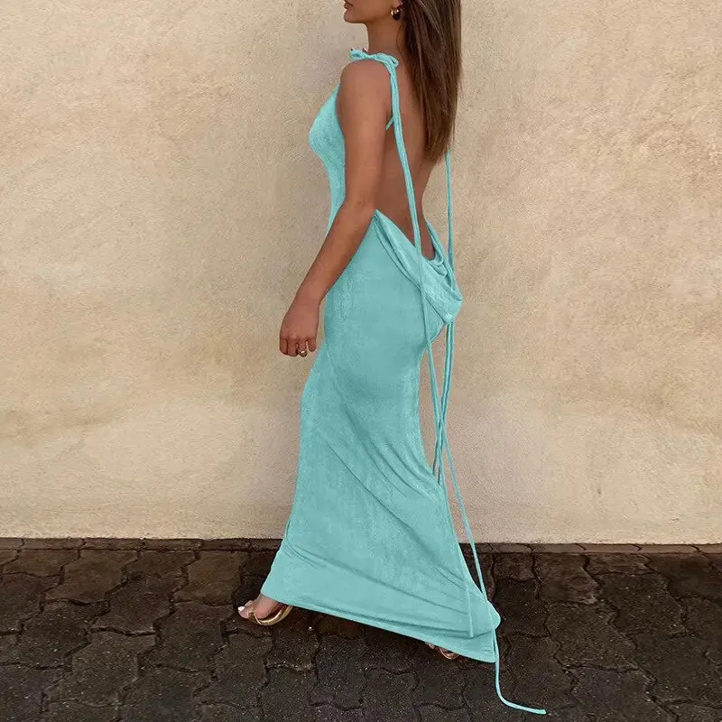 Sexy Strapless Dress, Hang Neck, Temperament Dress, Summer Fashion, New, 2024