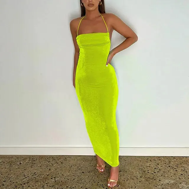 Sexy Strapless Dress, Hang Neck, Temperament Dress, Summer Fashion, New, 2024