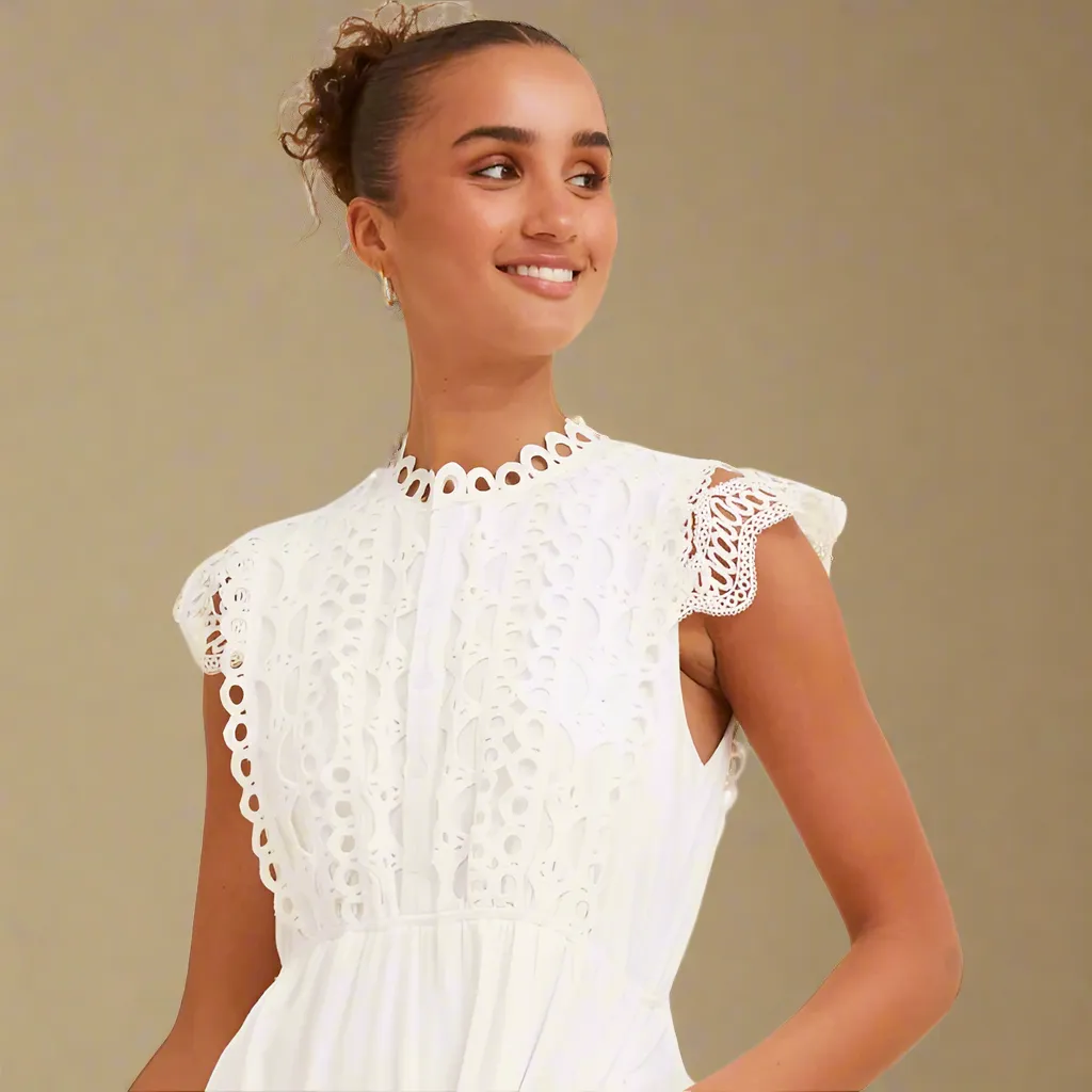 Sicily White Lace Dress