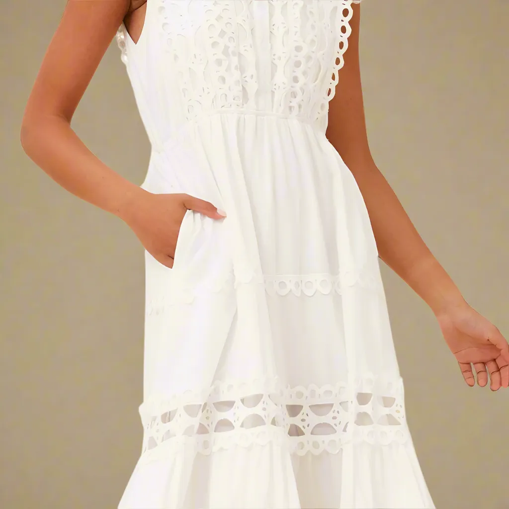 Sicily White Lace Dress