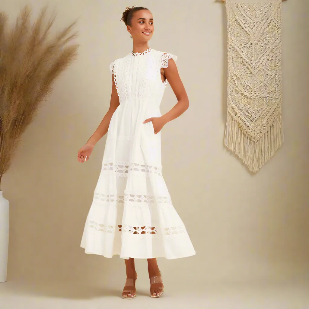 Sicily White Lace Dress