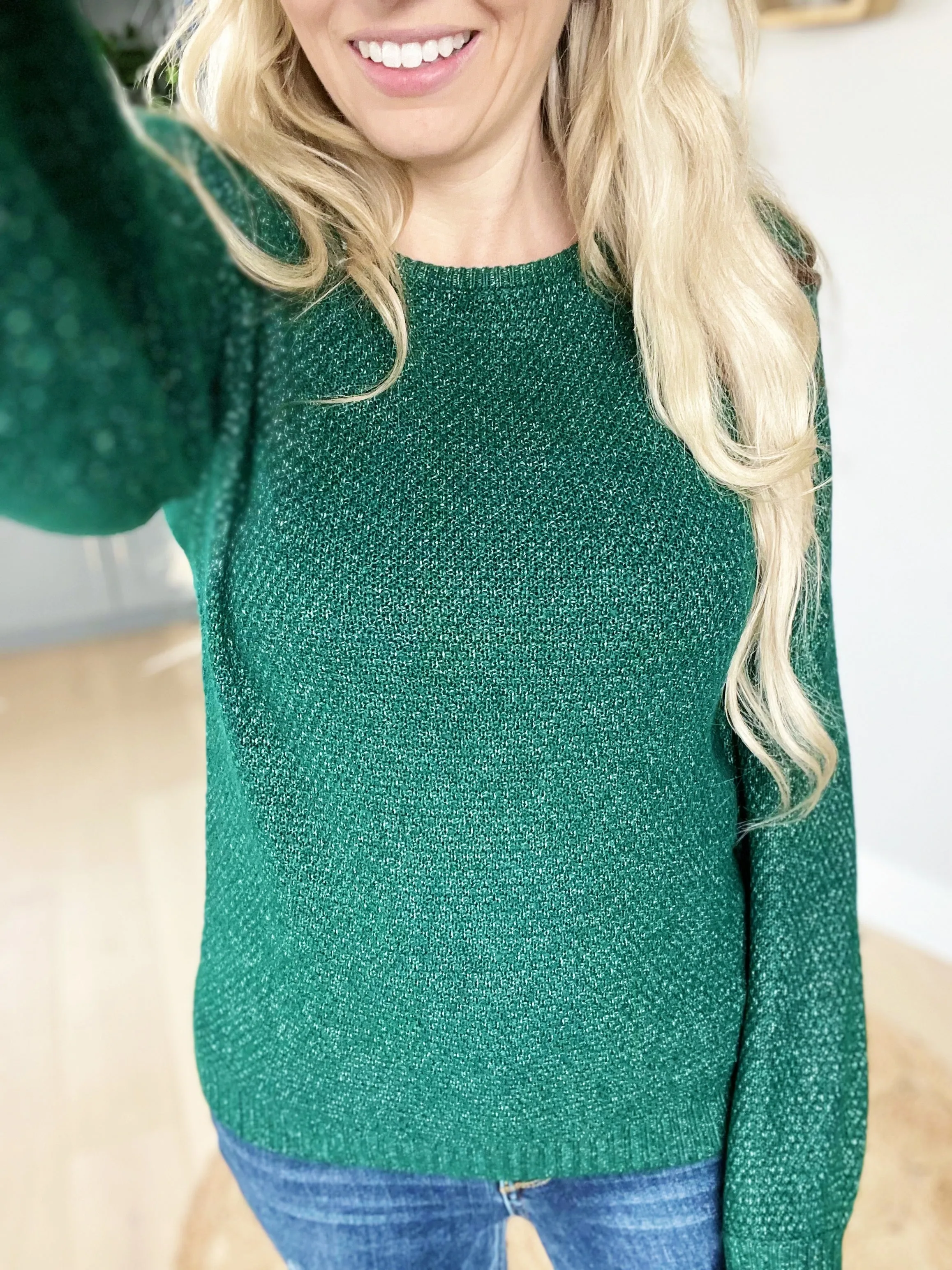 Silence is Golden Sweater in Forest