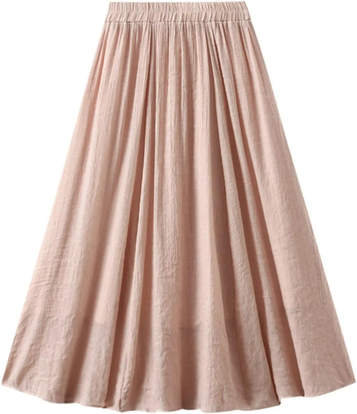 Skirt Womens Womens Boho Elastic High Waist Pleated A-Line Flowy Swing Tiered Maxi Long Skirt Dress with Pockets