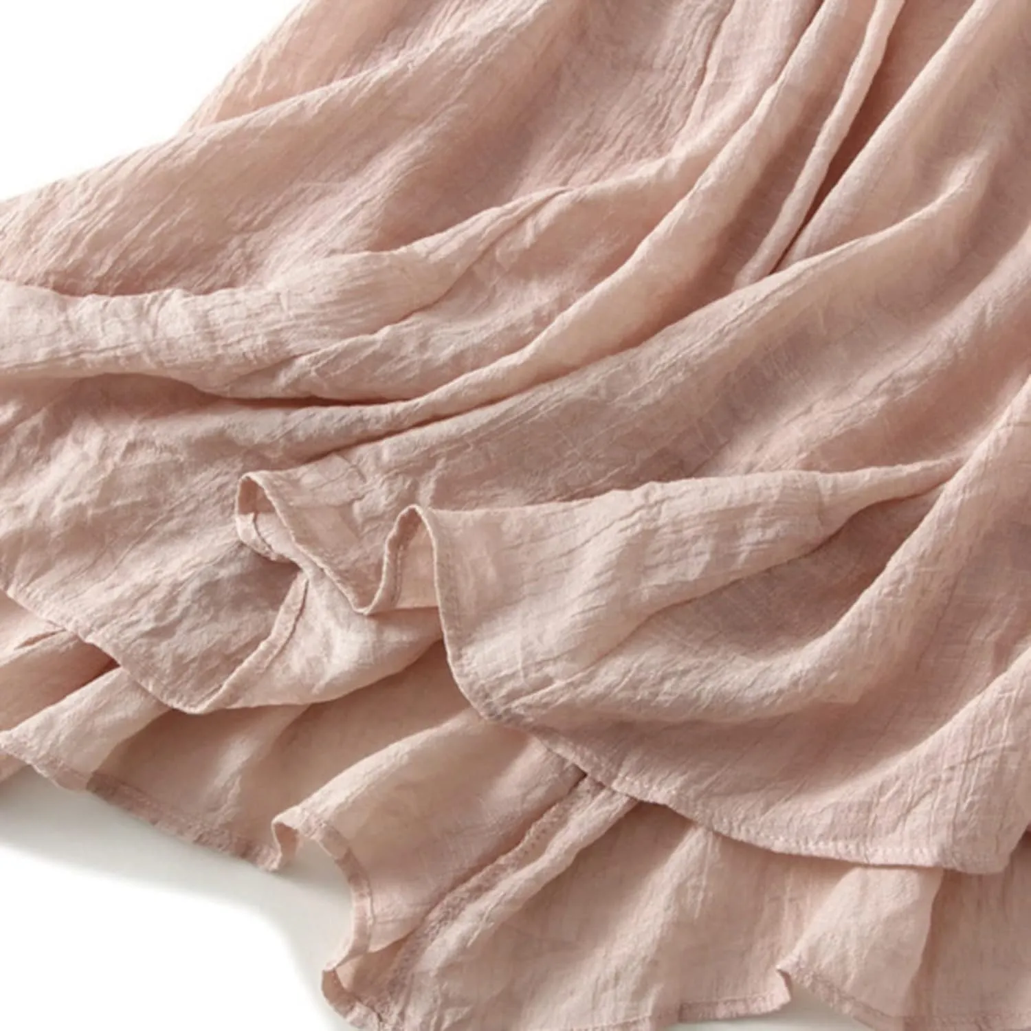 Skirt Womens Womens Boho Elastic High Waist Pleated A-Line Flowy Swing Tiered Maxi Long Skirt Dress with Pockets
