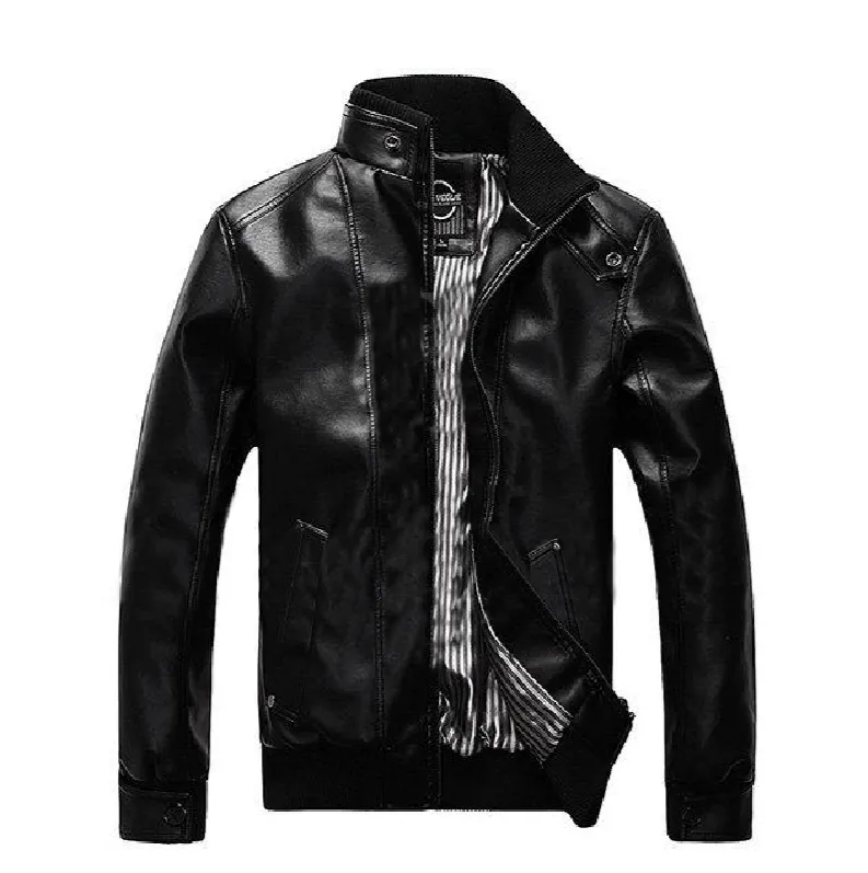 Slim Fit Cowhide Biker Jacket For Men