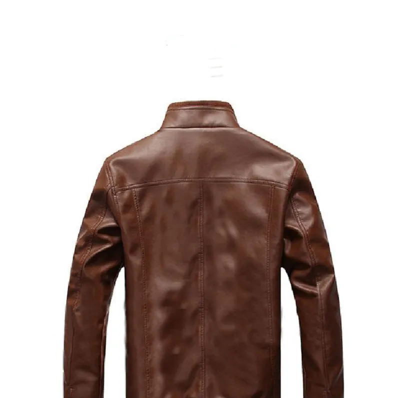 Slim Fit Cowhide Biker Jacket For Men