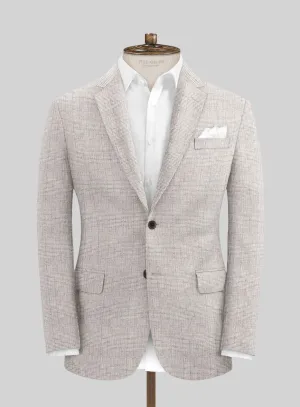 Solbiati Light Beige Check Linen Jacket